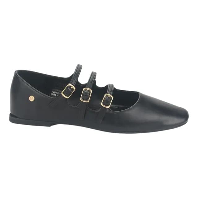 Ballerina Chalada Mujer Capo-3 Negro Plano