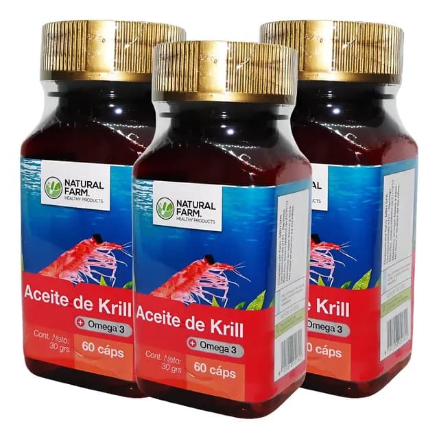 3x Aceite De Krill 180 Caps Blandas Liqui 250mg Envio Gratis