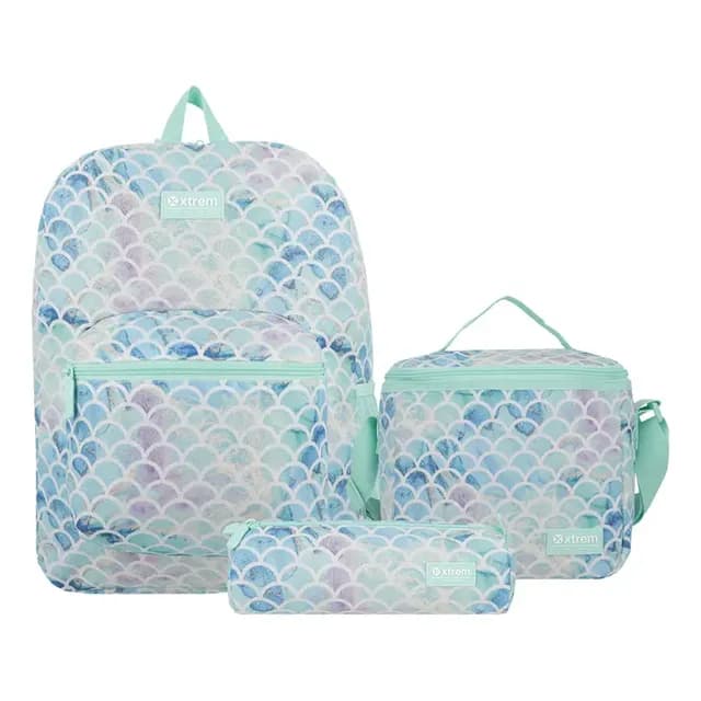 Triple Pack 5xt Mochila Nina Xtrem Verde Agua
