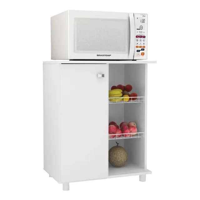 Frutero Mueble Auxiliar Tecno Mobili Blanco con 1 Puerta de MDP