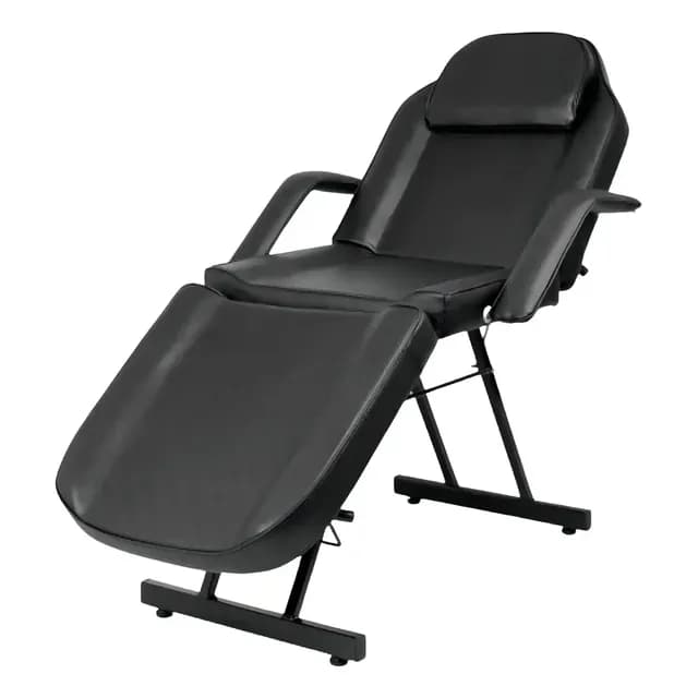 Camilla Reclinable Para Masajes Depilacion Y Tatuajes Negra Color Negro