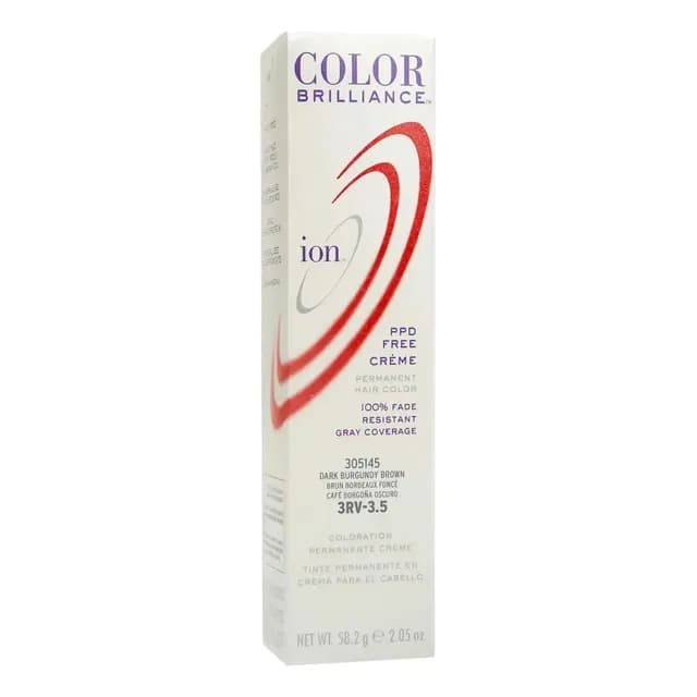 Tinte Permanente En Crema Ion Castano Oscuro Rojo 3r