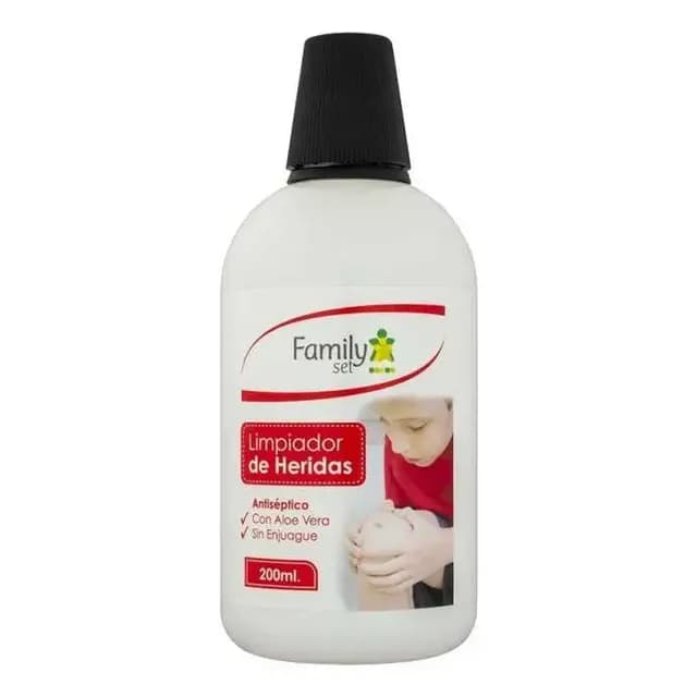 Limpiador Heridas Family Set Antiseptico Sin Enjuage 200ml 