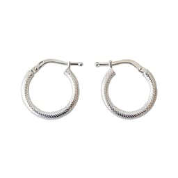 Argollas Satinadas 16 mm - Plata 925 Plateado TALLA UNICA