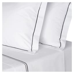 Juego sabanas King Premium 300H 100 alg doble feston aceroplata
