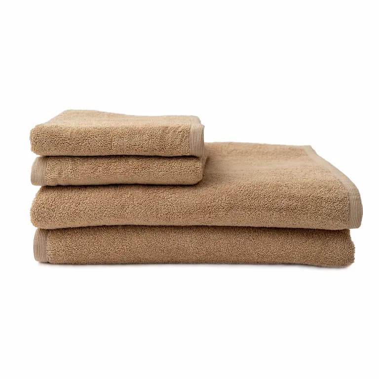 Set 2 toallas mano y 2 toallas bano Kanika, 100% algodon, 600gr.