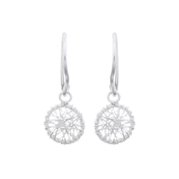 Aros Aritos Mini Alambrismo Plata 925 Plateado TALLA UNICA