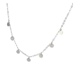 Collar De Plata 925 Mini Medallas Plateado TALLA UNICA