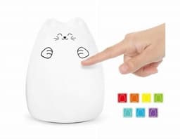 Espantacuco de silicona Gatito Guardian LED Multicolor