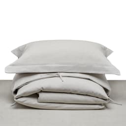Funda de plumon 2 plazas gris perla, 90% algodon - 10% poliester