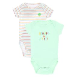 Body manga corta pack x 2 mt4747 Verde 6-9 MESES