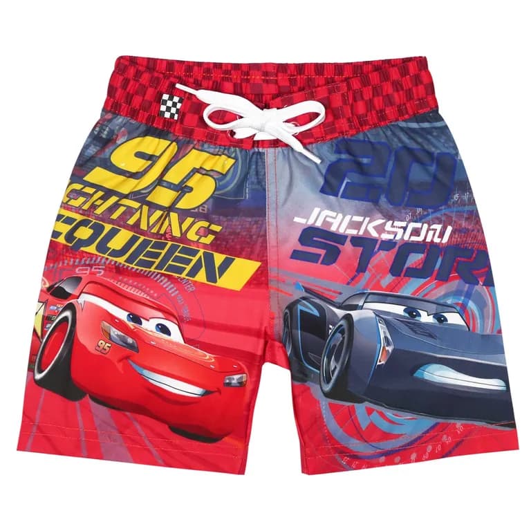 Traje de Bano Bebe Nino Short Rojo Cars DISNEY_. Rojo 9-12 MESES