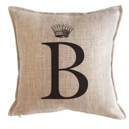 Cojin letras corona arena B - 45x45
