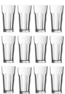Pack 12 Vasos Vidrio Templado Casablanca 365cc