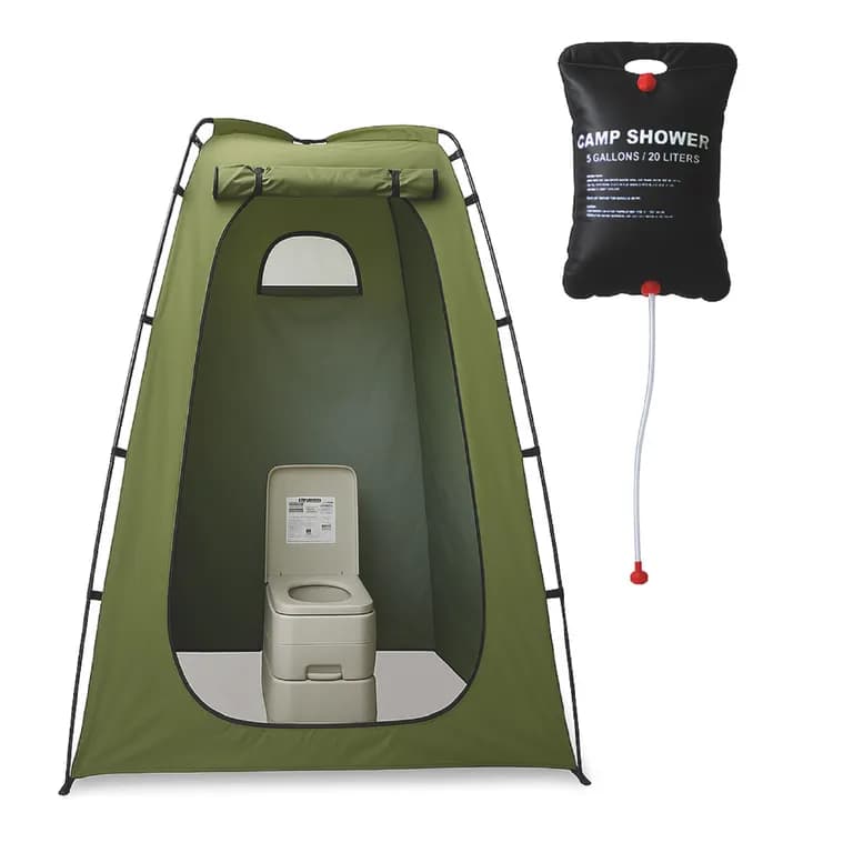 Bano Quimico Portatil Caseta y Ducha Solar 20L para Camping