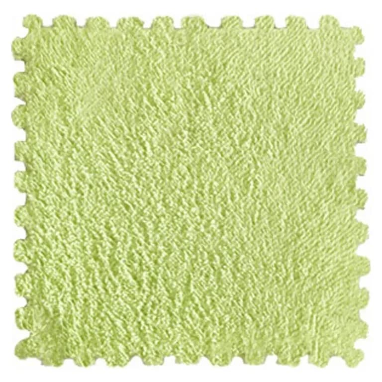 Set goma eva felpa 9 unidades verde.