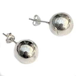 Aros Plata Esfera 12mm Plateado TALLA UNICA