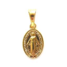 Colgante Medalla Virgen de los Rayos 9mm Enchapado Oro 18K Dorado TALLA UNICA