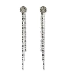 Aros Cadena Punto Coma Colgantes Plata Fina 925 Plateado TALLA UNICA