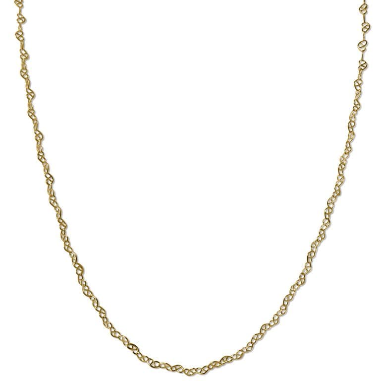 Cadena Eslabon Corazon Enchapado Oro 18K Dorado TALLA UNICA