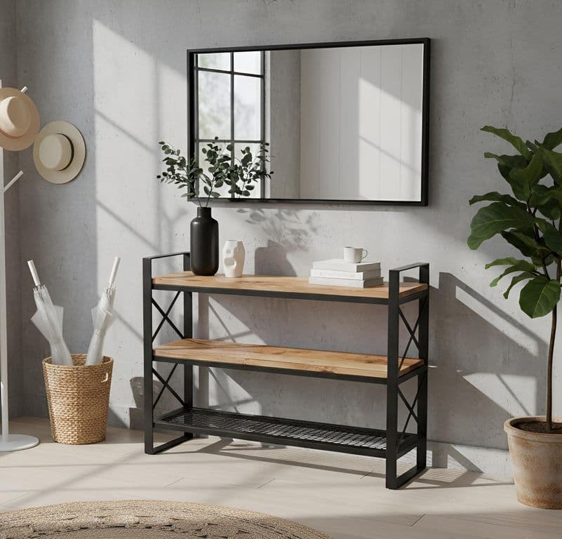 Mesa arrimo de roble Venetti L