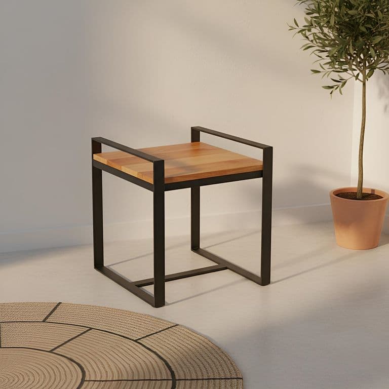 Mesa lateral de roble Lubeca L