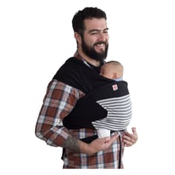 Fular Portabebe Negro Con Bolsillo Rayas