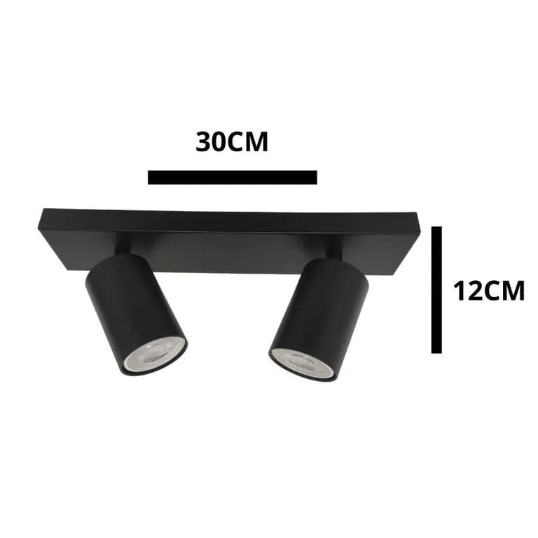 BARRA FOCO RUNNER 2 LUCES NEGRO