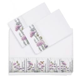 Juego de Sabanas Jardin Silvestre Lila Super King