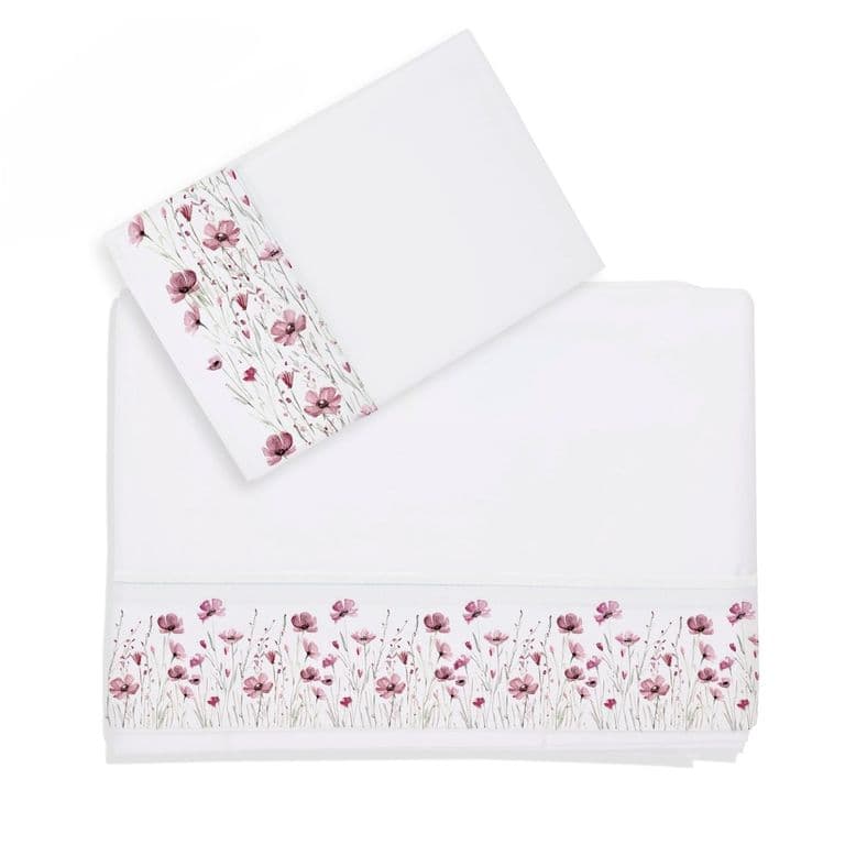 Juego de Sabanas Florcitas Rosa 1,5 Plazas
