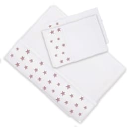 Juego de Sabanas Estrellas Rosa 2 Plazas