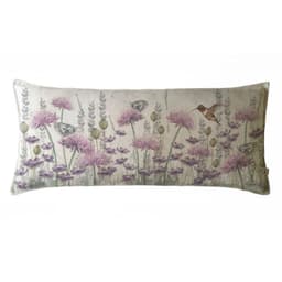 FUNDA COJIN MARISA JARDIN SILVESTRE LILA Y HOJITAS XL