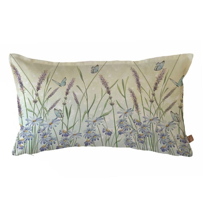 FUNDA COJIN ALGODON JARDIN DE LAVANDA 50X30