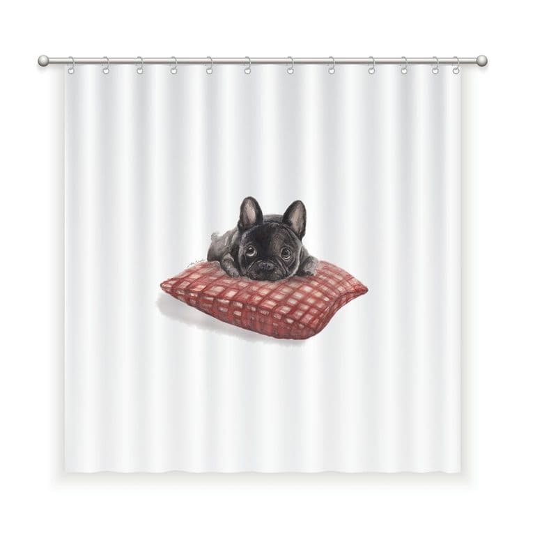 Cortina de Bano Algodon Bulldog