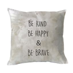 FUNDA COJIN ALGODON KIND, HAPPY AND BRAVE 45X45