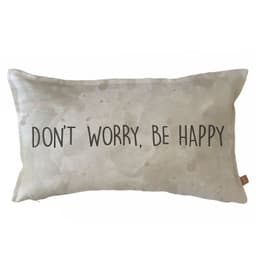 FUNDA COJIN ALGODON DONT WORRY BE HAPPY 50X30