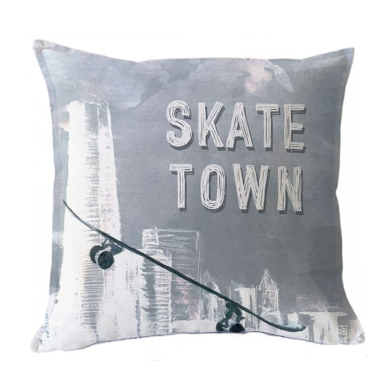 FUNDA COJIN ALGODON SKATE TOWN 45X45