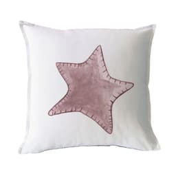 FUNDA COJIN ALGODON ESTRELLA SOLITARIA ROSA 45X45
