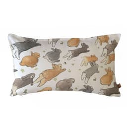 FUNDA COJIN ALGODON CONEJOS CORRIENDO 50X30
