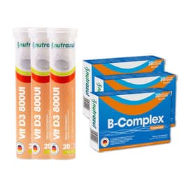 Complejo B (3)+ Vitamina D3 800UI (3) -Pack 6 un.