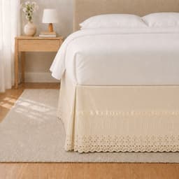 Faldon 144 hilos Broderie Amanda Superking Crudo