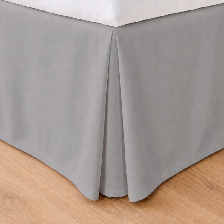 Faldon 144 hilos Clasico Liso 1 Plaza Gris