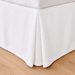 Faldon 144 hilos Clasico Liso 2 Plazas Blanco