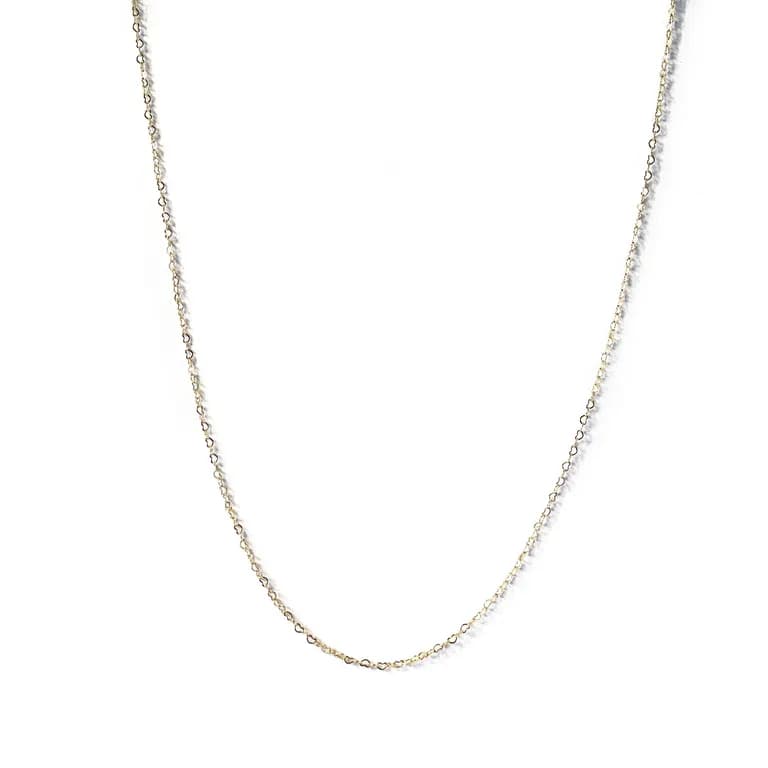 Cadena Corazones Mini 40cm Enchapado Oro 18K Dorado 40