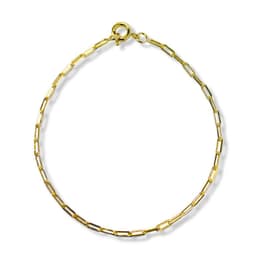 Pulsera Eslabon Alargado Enchapado Oro 18K Dorado TALLA UNICA