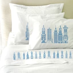 Juego de Sabanas King Edificios Azules -Tuyo Print