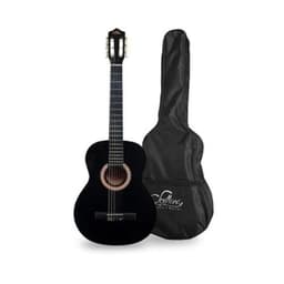 Guitarra Negra 39 Pulgadas Con Alma Y Funda.