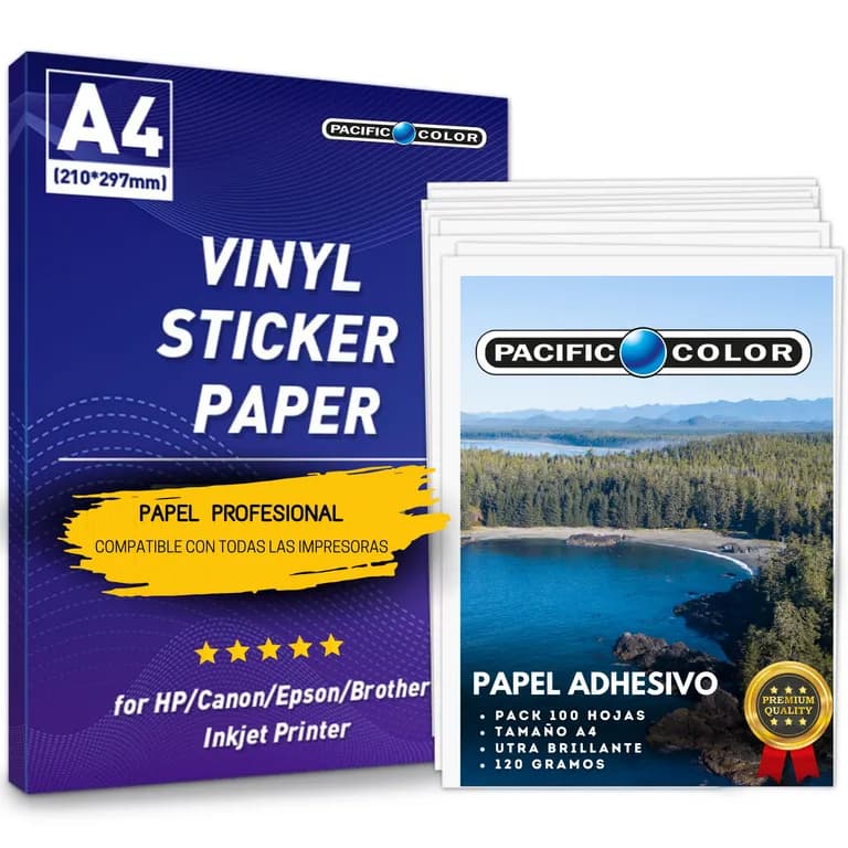 Papel Fotografico Autoadhesivo 120g Premium A4 Pack 100 hoja