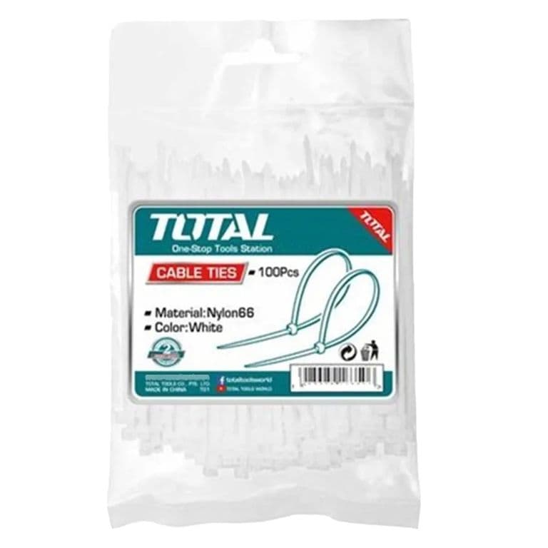 Pack 100 Brida Amarra Abrazadera Plastica 3.6 x 200mm
