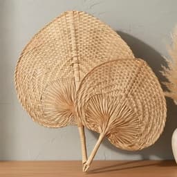 Abanicos bambu set de 2